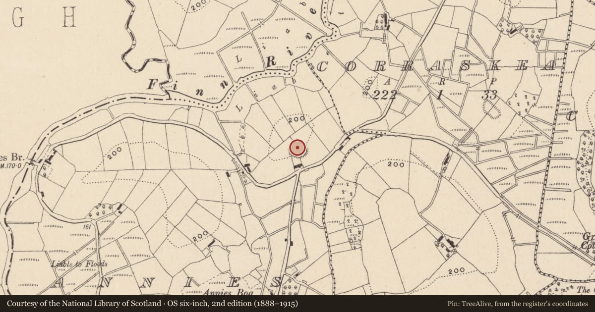 Ordnance Survey six-inch map, 2nd edition (1888–1915) covering the location of Ringfort - rath, Annies, County Monaghan, with a pin at the register's coordinates