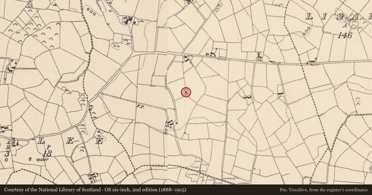 Ordnance Survey six-inch map, 2nd edition (1888–1915) covering the location of Ringfort - rath, Carnroe, County Monaghan, with a pin at the register's coordinates