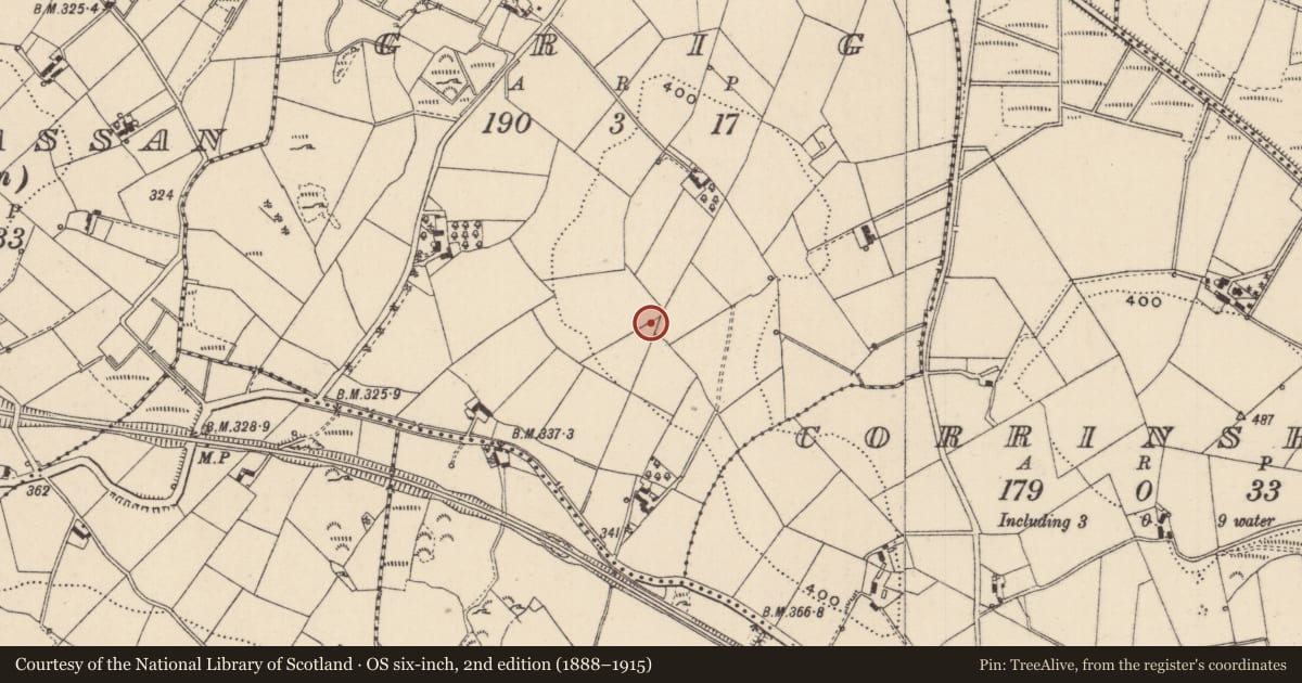 Ordnance Survey six-inch map, 2nd edition (1888–1915) covering the location of Ringfort - rath, Grig, County Monaghan, with a pin at the register's coordinates