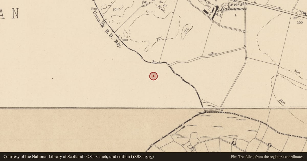 Ordnance Survey six-inch map, 2nd edition (1888–1915) covering the location of Ringfort - rath, Drumboat, County Monaghan, with a pin at the register's coordinates