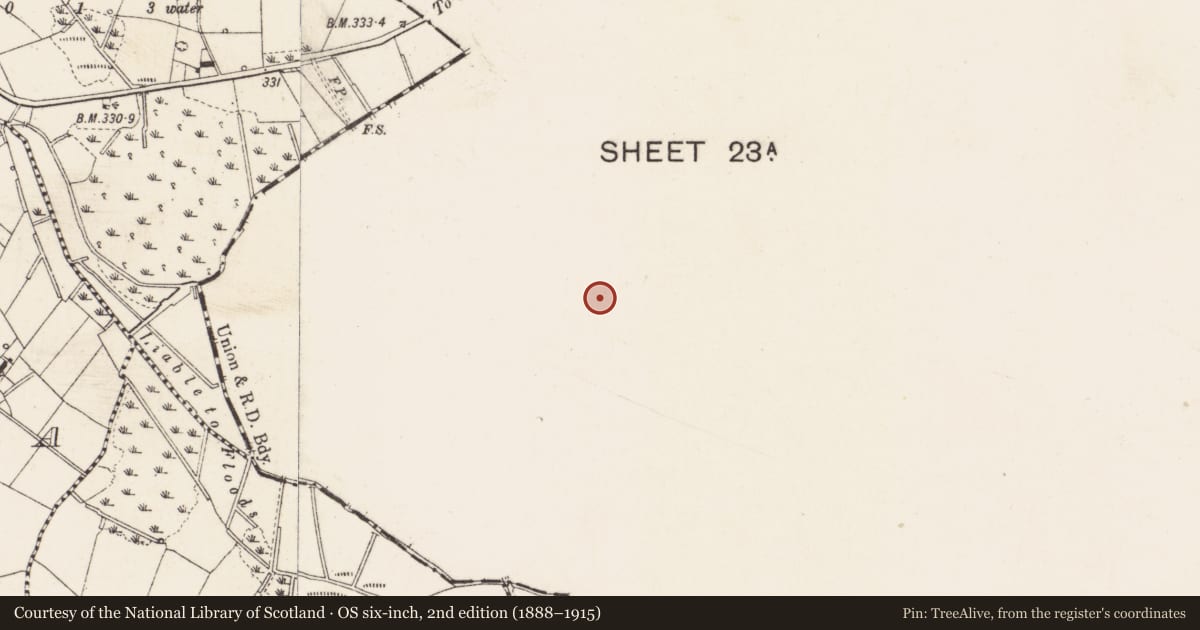 Ordnance Survey six-inch map, 2nd edition (1888–1915) covering the location of Ringfort - rath, Corcreeghagh, County Monaghan, with a pin at the register's coordinates