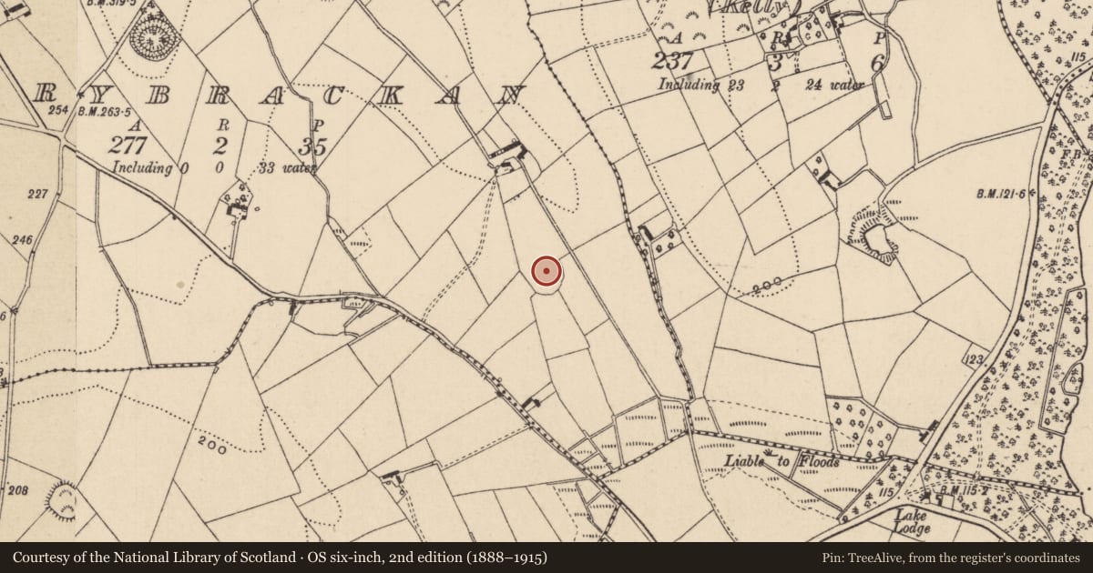 Ordnance Survey six-inch map, 2nd edition (1888–1915) covering the location of Ringfort - rath, Corrybrackan, County Monaghan, with a pin at the register's coordinates