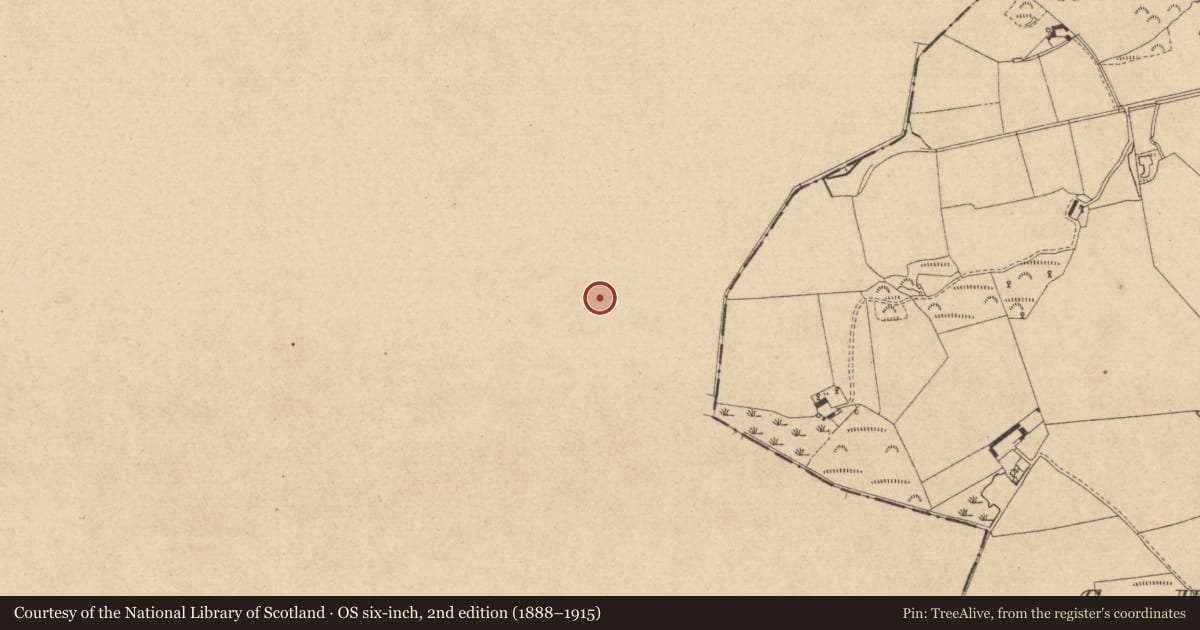 Ordnance Survey six-inch map, 2nd edition (1888–1915) covering the location of Rock art, Drumirril, County Monaghan, with a pin at the register's coordinates