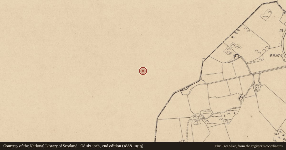 Ordnance Survey six-inch map, 2nd edition (1888–1915) covering the location of Rock art, Drumirril, County Monaghan, with a pin at the register's coordinates
