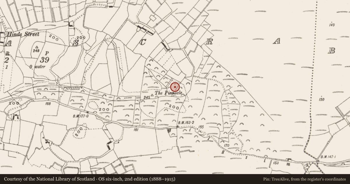 Ordnance Survey six-inch map, 2nd edition (1888–1915) covering the location of Cairn - unclassified, Clonascra, County Offaly, with a pin at the register's coordinates