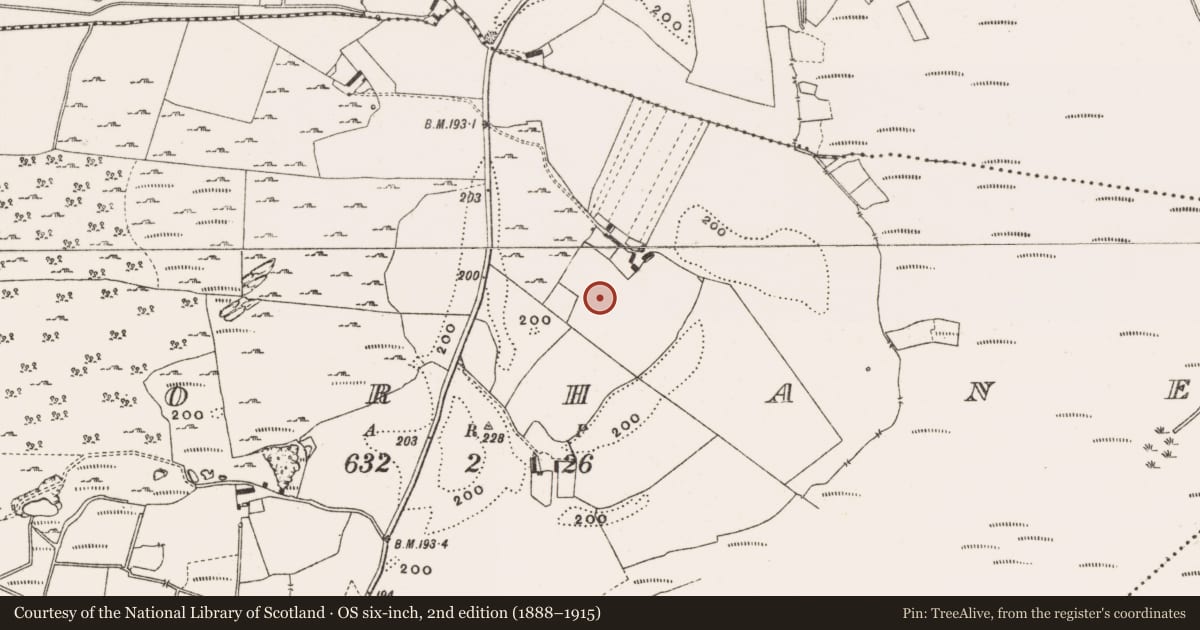 Ordnance Survey six-inch map, 2nd edition (1888–1915) covering the location of Ringfort - unclassified, Clorhane, County Offaly, with a pin at the register's coordinates