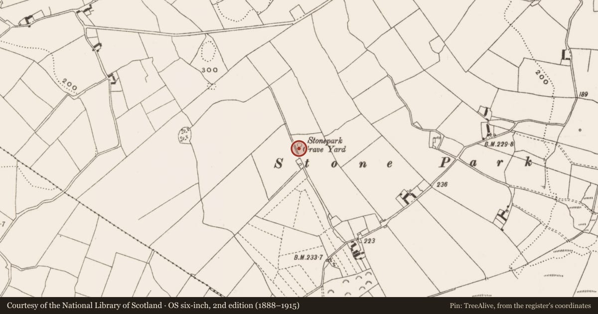 Ordnance Survey six-inch map, 2nd edition (1888–1915) covering the location of Enclosure, Endrim, County Offaly, with a pin at the register's coordinates
