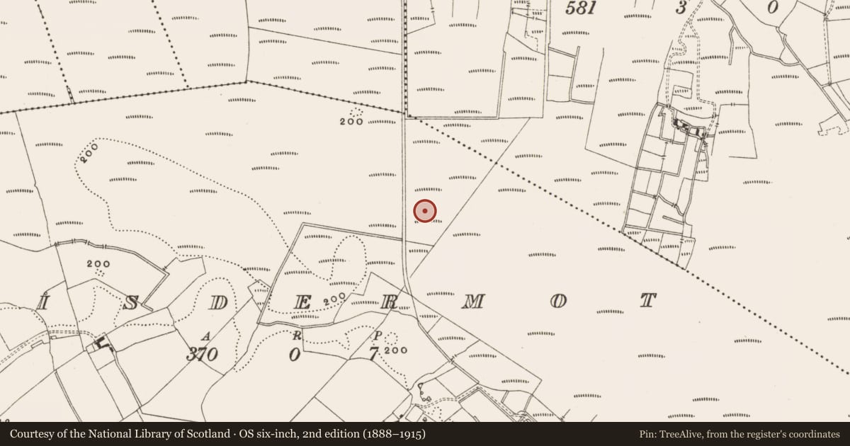 Ordnance Survey six-inch map, 2nd edition (1888–1915) covering the location of Road - class 3 togher, Lisdermot, County Offaly, with a pin at the register's coordinates