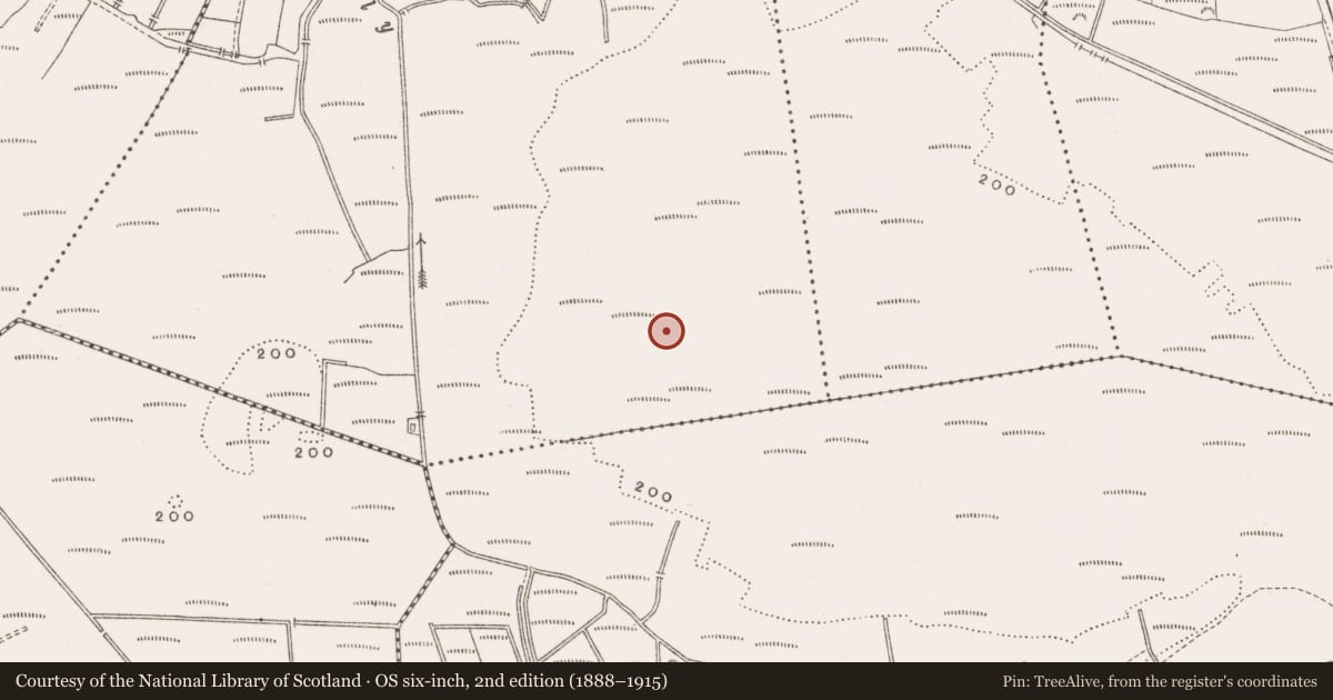 Ordnance Survey six-inch map, 2nd edition (1888–1915) covering the location of Structure - peatland, Rahan Demesne, County Offaly, with a pin at the register's coordinates