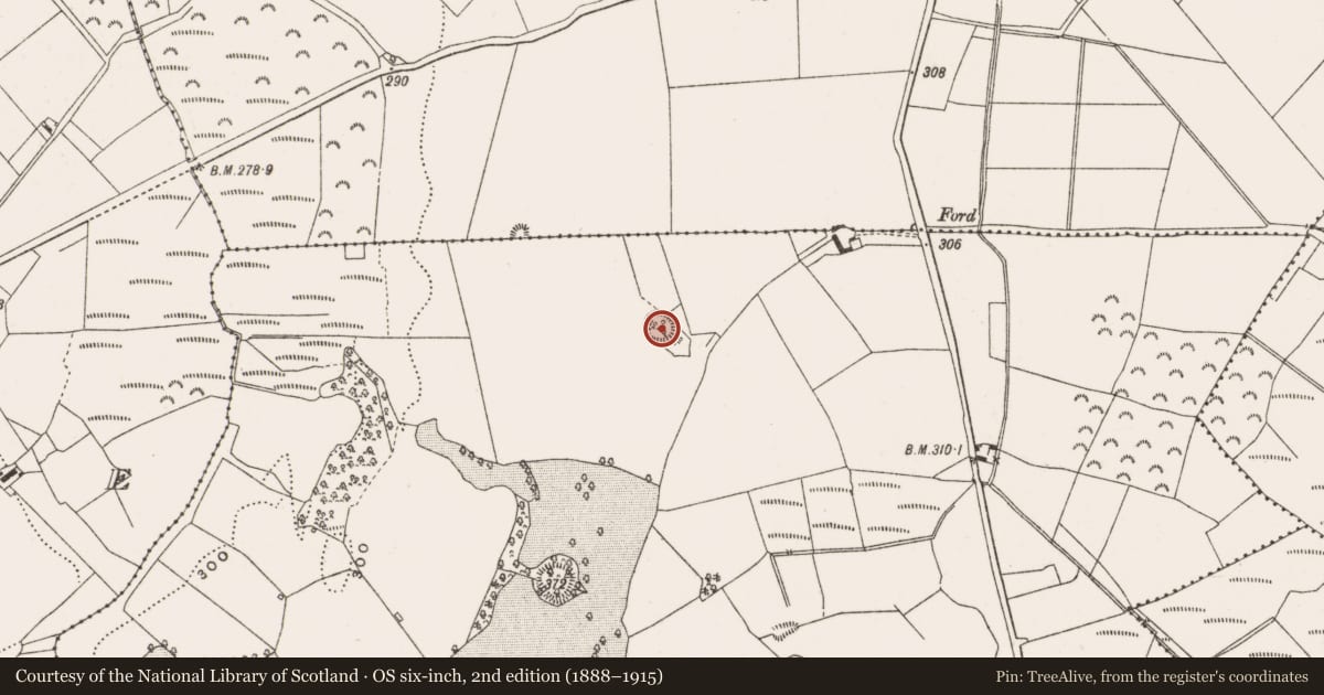Ordnance Survey six-inch map, 2nd edition (1888–1915) covering the location of Enclosure, Derrykeel, County Offaly, with a pin at the register's coordinates