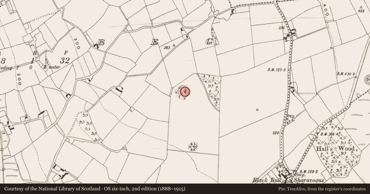 Ordnance Survey six-inch map, 2nd edition (1888–1915) covering the location of Ringfort - rath, Rath Beg, County Offaly, with a pin at the register's coordinates