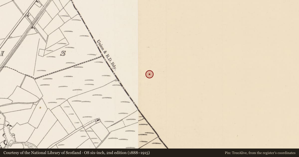 Ordnance Survey six-inch map, 2nd edition (1888–1915) covering the location of Enclosure, Emmel West, County Offaly, with a pin at the register's coordinates