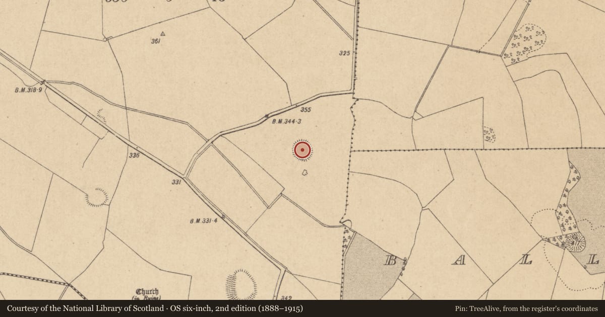 Ordnance Survey six-inch map, 2nd edition (1888–1915) covering the location of Ringfort - unclassified, Ballybrack, County Offaly, with a pin at the register's coordinates