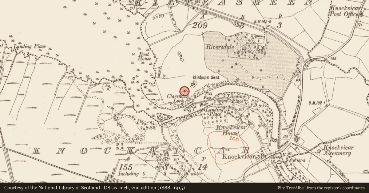 Ordnance Survey six-inch map, 2nd edition (1888–1915) covering the location of Burial ground, Kilteasheen, County Roscommon, with a pin at the register's coordinates