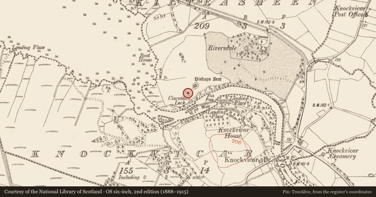 Ordnance Survey six-inch map, 2nd edition (1888–1915) covering the location of Architectural fragment, Kilteasheen, County Roscommon, with a pin at the register's coordinates