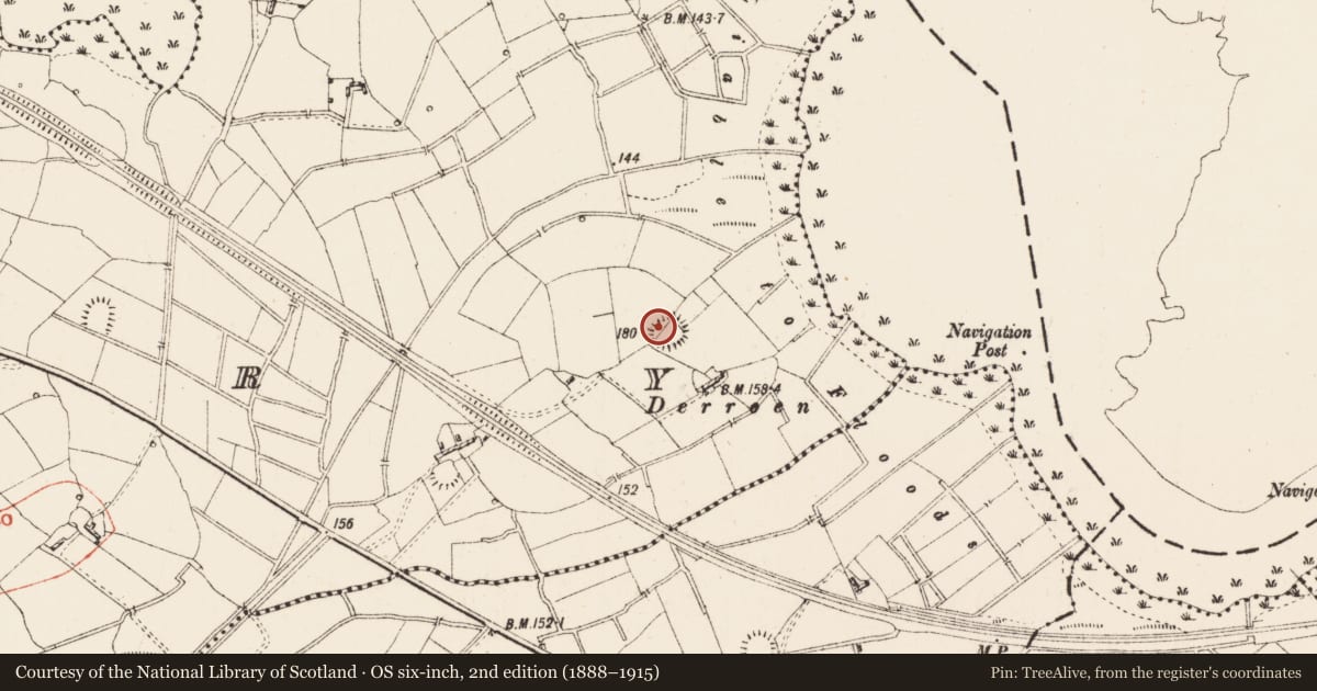 Ordnance Survey six-inch map, 2nd edition (1888–1915) covering the location of Ringfort - rath, Corry, County Roscommon, with a pin at the register's coordinates