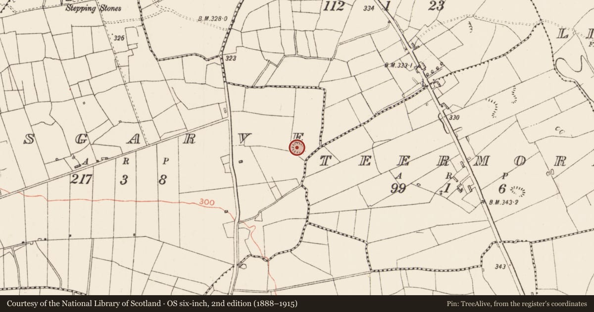 Ordnance Survey six-inch map, 2nd edition (1888–1915) covering the location of Ringfort - rath, Lisgarve, County Roscommon, with a pin at the register's coordinates