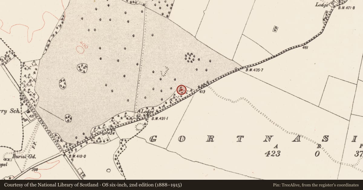 Ordnance Survey six-inch map, 2nd edition (1888–1915) covering the location of Sweathouse, Rathmoyle, County Roscommon, with a pin at the register's coordinates