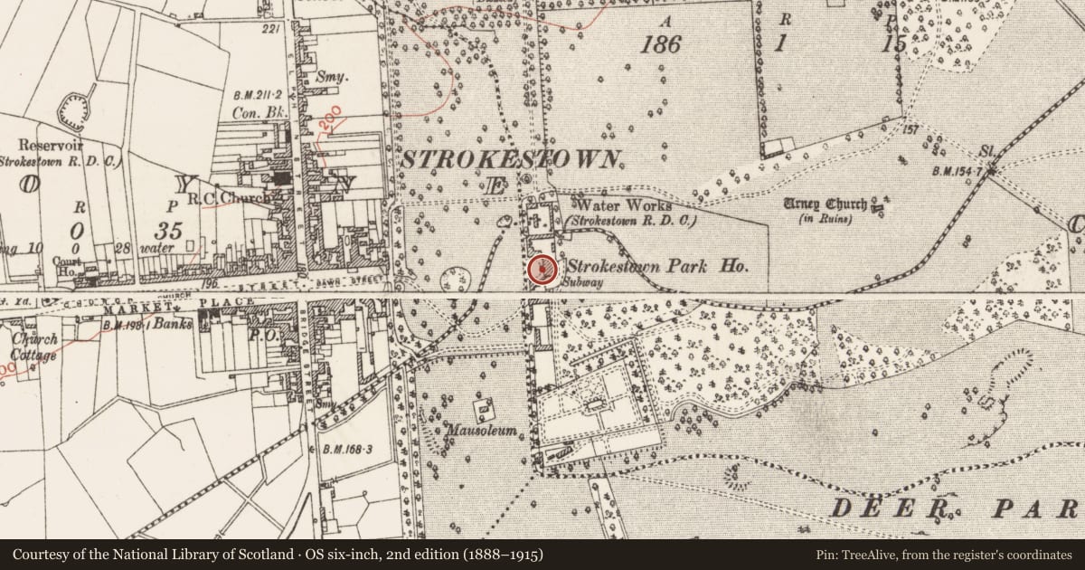 Ordnance Survey six-inch map, 2nd edition (1888–1915) covering the location of House - 18th/19th century, Cloonradoon, Vesnoy, County Roscommon, with a pin at the register's coordinates
