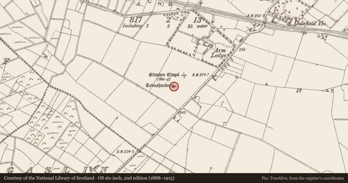 Ordnance Survey six-inch map, 2nd edition (1888–1915) covering the location of Well, Arm, County Roscommon, with a pin at the register's coordinates