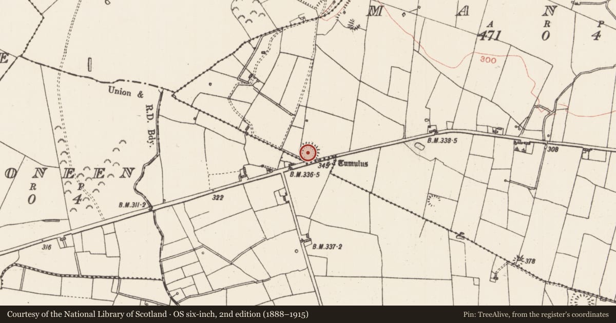 Ordnance Survey six-inch map, 2nd edition (1888–1915) covering the location of Ringfort - rath, Manor, County Roscommon, with a pin at the register's coordinates