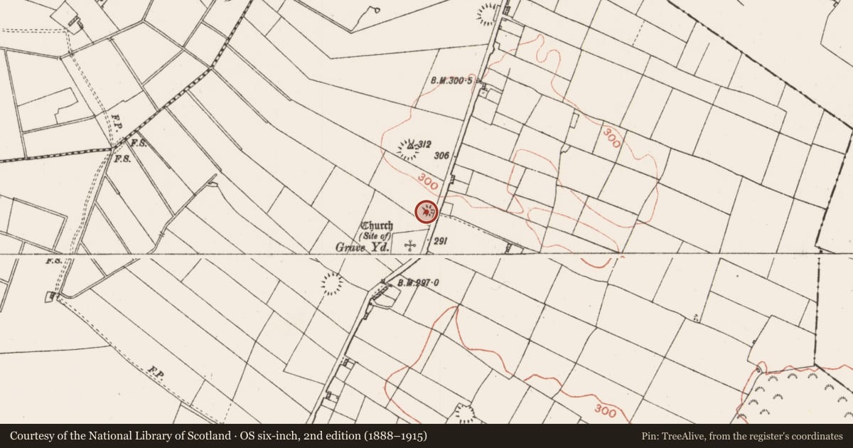 Ordnance Survey six-inch map, 2nd edition (1888–1915) covering the location of House - indeterminate date, Lissagallan, County Roscommon, with a pin at the register's coordinates
