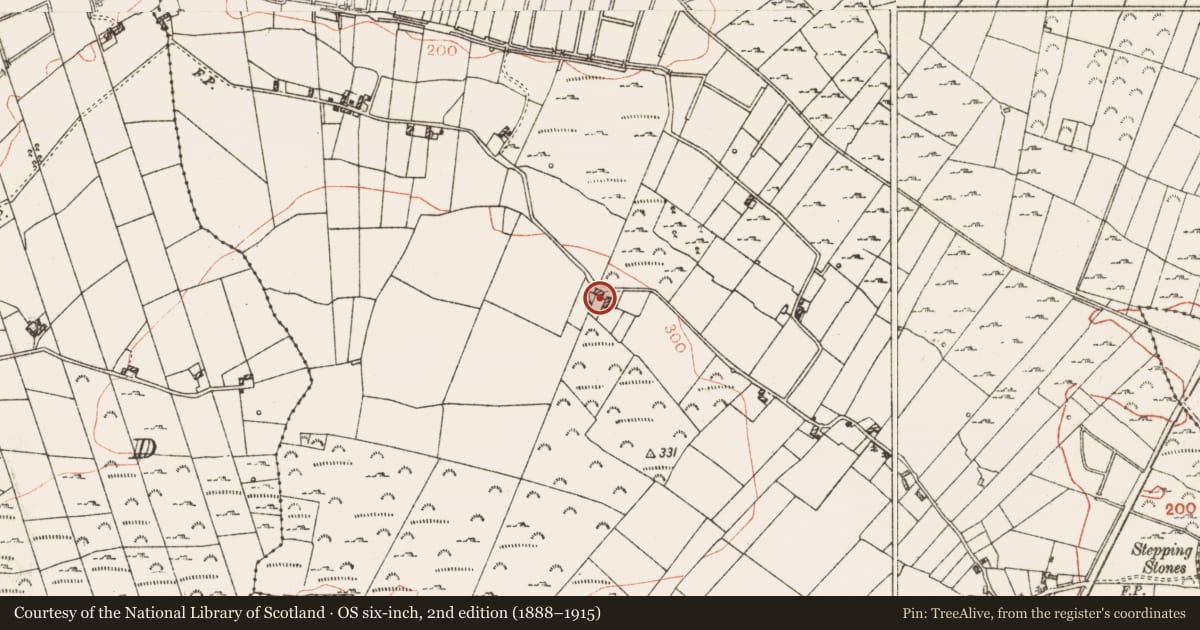 Ordnance Survey six-inch map, 2nd edition (1888–1915) covering the location of Mass-rock, Creemully And Aghagad Beg, County Roscommon, with a pin at the register's coordinates