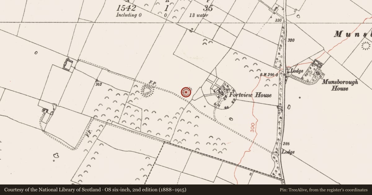 Ordnance Survey six-inch map, 2nd edition (1888–1915) covering the location of Ringfort - rath, Mullymucks, County Roscommon, with a pin at the register's coordinates