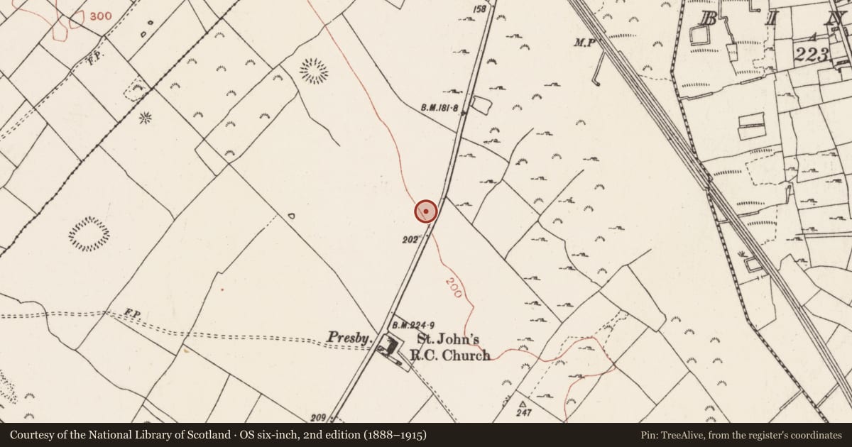Ordnance Survey six-inch map, 2nd edition (1888–1915) covering the location of Souterrain, Killiaghan And Gort, County Roscommon, with a pin at the register's coordinates