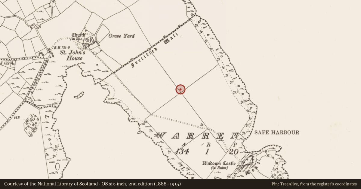 Ordnance Survey six-inch map, 2nd edition (1888–1915) covering the location of House - indeterminate date, Warren, County Roscommon, with a pin at the register's coordinates