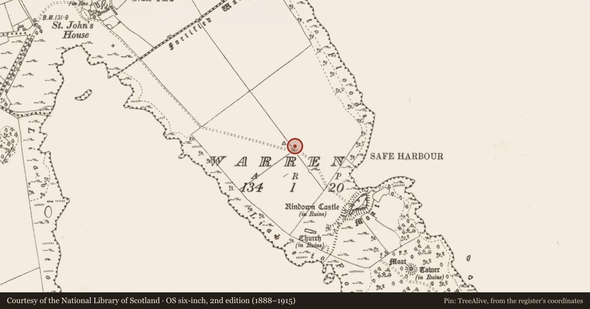 Ordnance Survey six-inch map, 2nd edition (1888–1915) covering the location of House - indeterminate date, Warren, County Roscommon, with a pin at the register's coordinates
