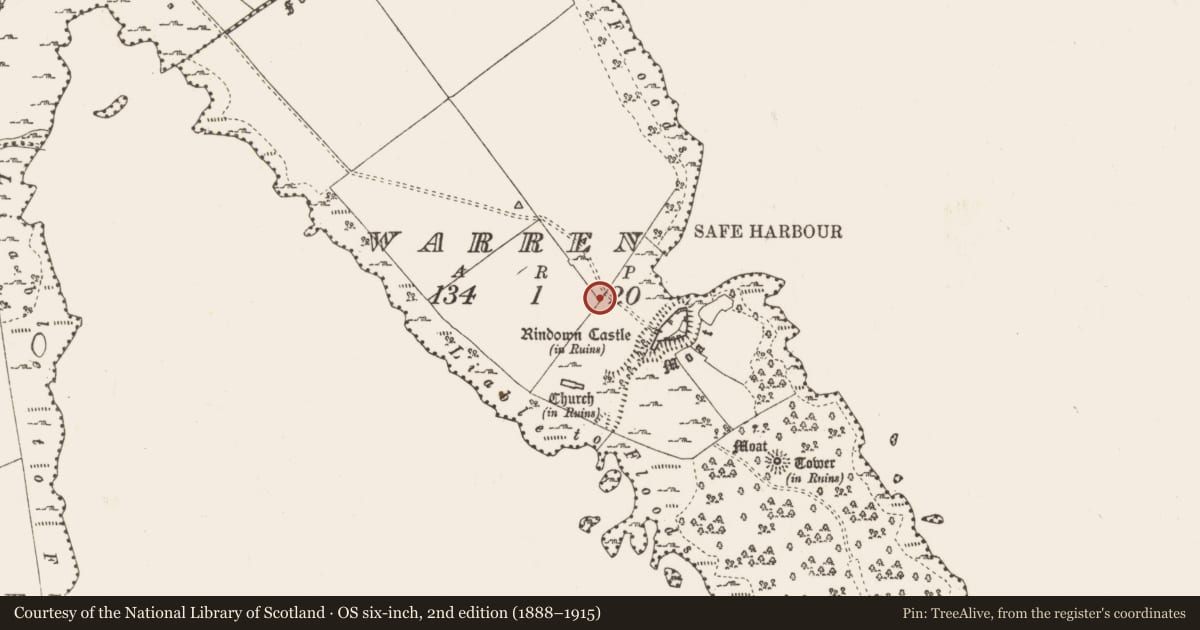 Ordnance Survey six-inch map, 2nd edition (1888–1915) covering the location of House - indeterminate date, Warren, County Roscommon, with a pin at the register's coordinates
