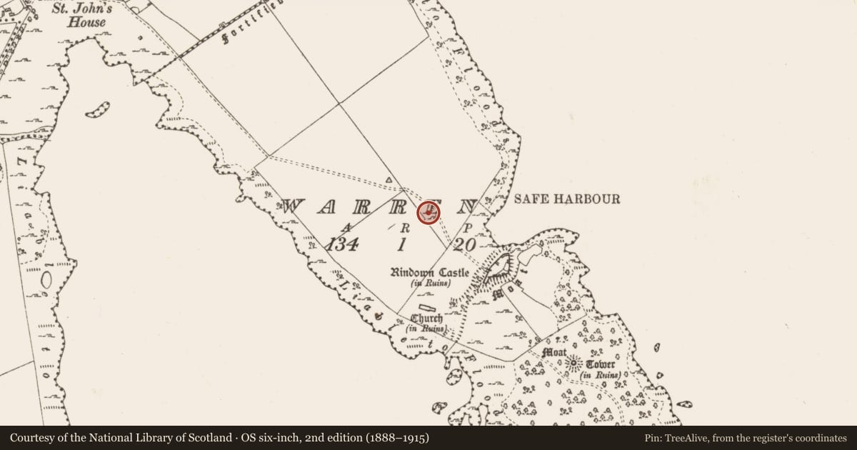 Ordnance Survey six-inch map, 2nd edition (1888–1915) covering the location of House - indeterminate date, Warren, County Roscommon, with a pin at the register's coordinates
