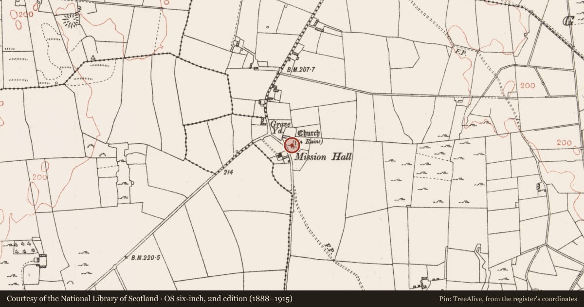 Ordnance Survey six-inch map, 2nd edition (1888–1915) covering the location of House - 18th/19th century, Taghmaconnell, County Roscommon, with a pin at the register's coordinates