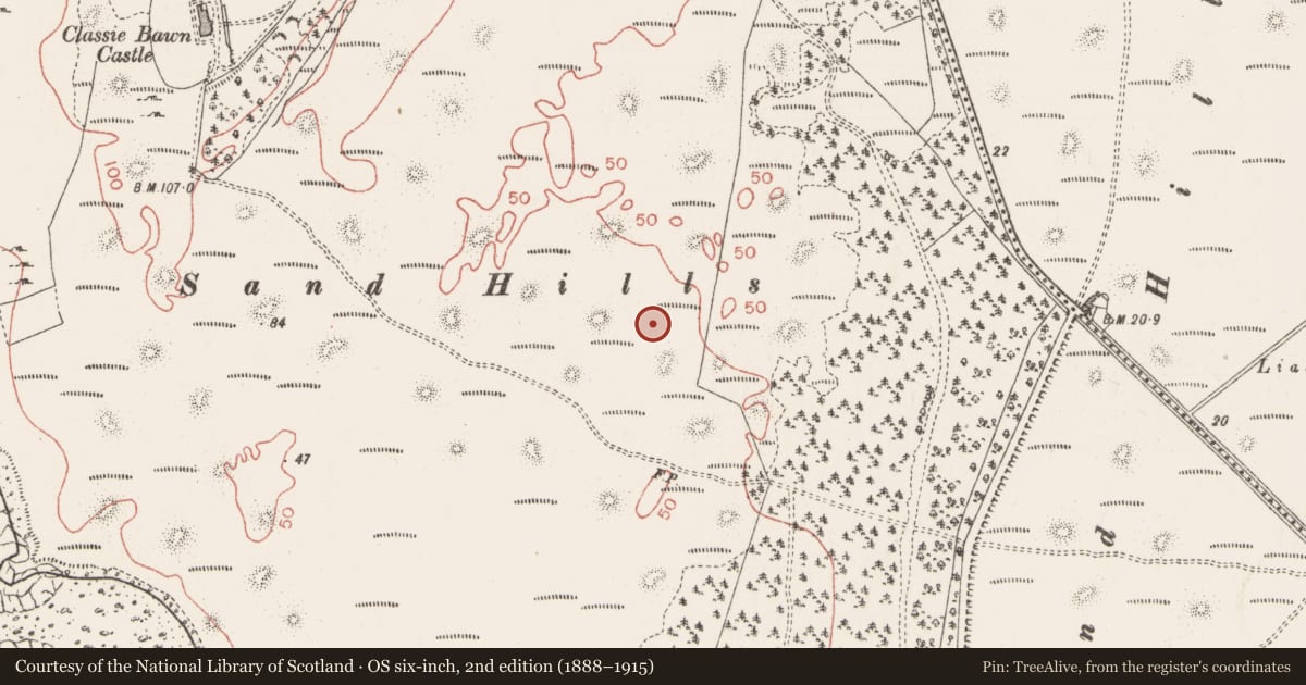 Ordnance Survey six-inch map, 2nd edition (1888–1915) covering the location of Midden, Mullaghmore, County Sligo, with a pin at the register's coordinates