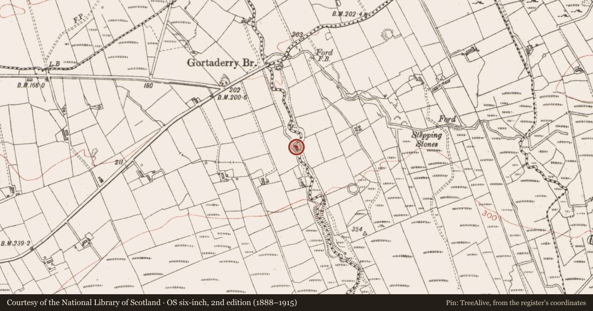 Ordnance Survey six-inch map, 2nd edition (1888–1915) covering the location of Sweathouse, Gortnaleck, County Sligo, with a pin at the register's coordinates