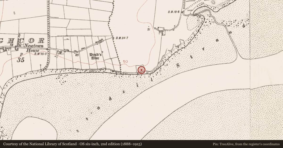 Ordnance Survey six-inch map, 2nd edition (1888–1915) covering the location of Bastioned fort, Doonfore, County Sligo, with a pin at the register's coordinates