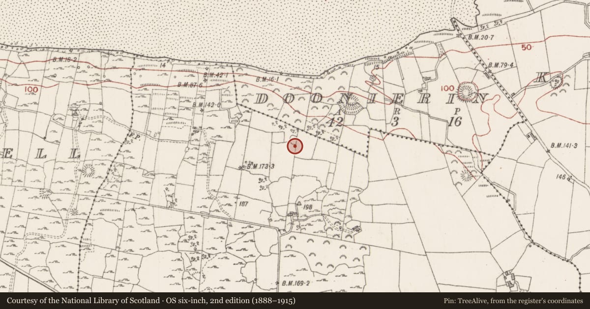 Ordnance Survey six-inch map, 2nd edition (1888–1915) covering the location of Ringfort - cashel, Cregg, County Sligo, with a pin at the register's coordinates