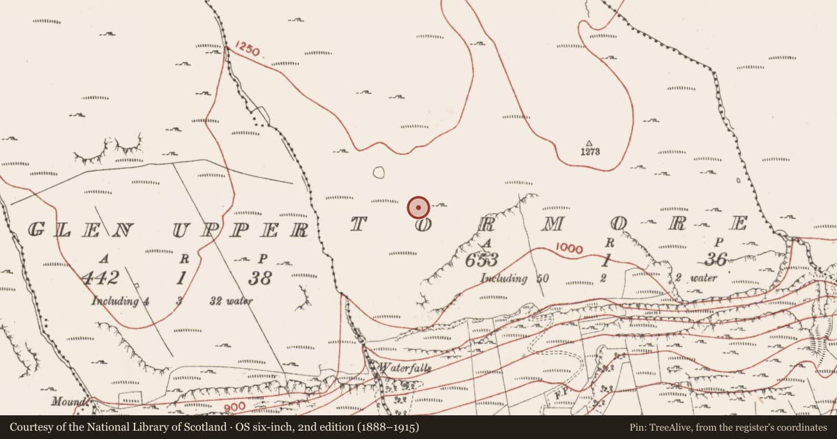 Ordnance Survey six-inch map, 2nd edition (1888–1915) covering the location of House - indeterminate date, Tormore, County Sligo, with a pin at the register's coordinates