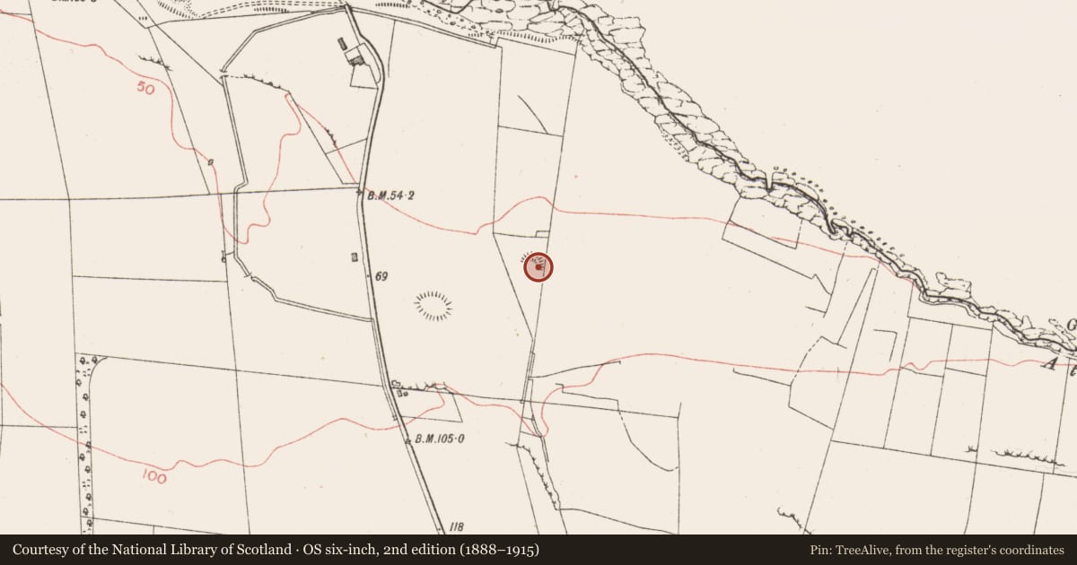 Ordnance Survey six-inch map, 2nd edition (1888–1915) covering the location of Enclosure, Killeenduff, County Sligo, with a pin at the register's coordinates