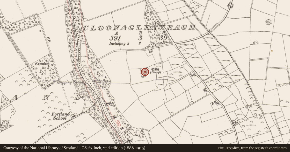 Ordnance Survey six-inch map, 2nd edition (1888–1915) covering the location of Ringfort - unclassified, Cloonagleavragh, County Sligo, with a pin at the register's coordinates