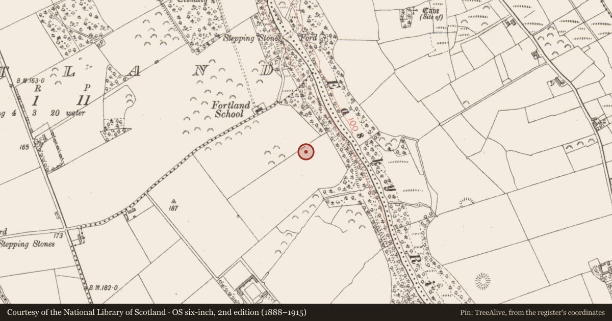 Ordnance Survey six-inch map, 2nd edition (1888–1915) covering the location of Ringfort - unclassified, Kilmacurkan, County Sligo, with a pin at the register's coordinates