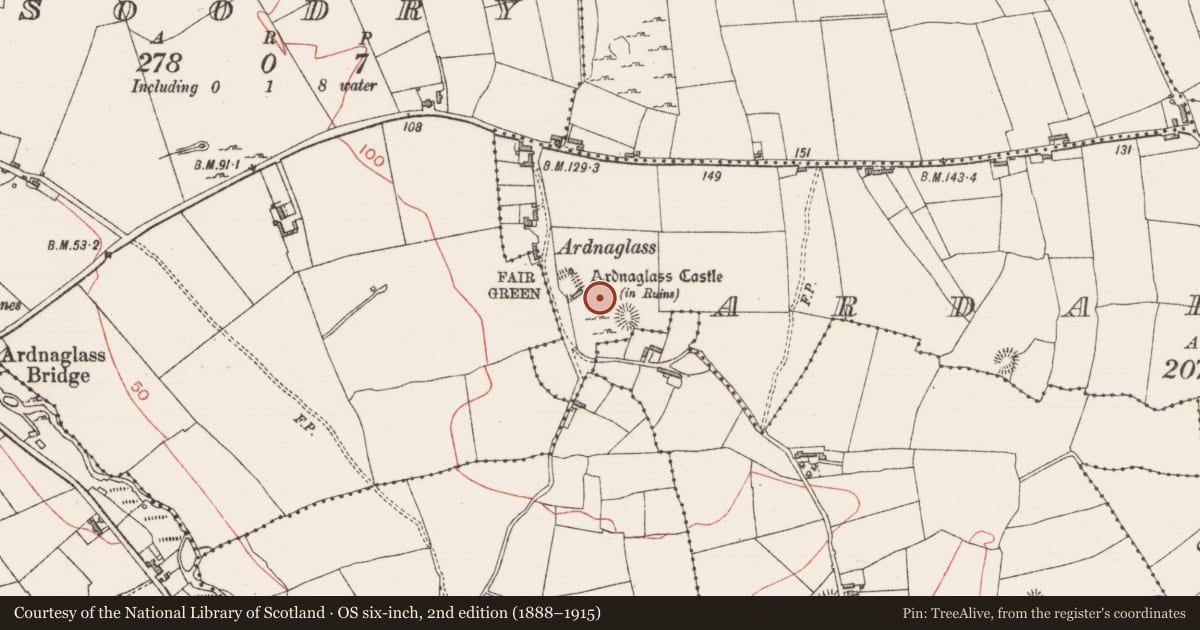 Ordnance Survey six-inch map, 2nd edition (1888–1915) covering the location of House - indeterminate date, Ardabrone, County Sligo, with a pin at the register's coordinates