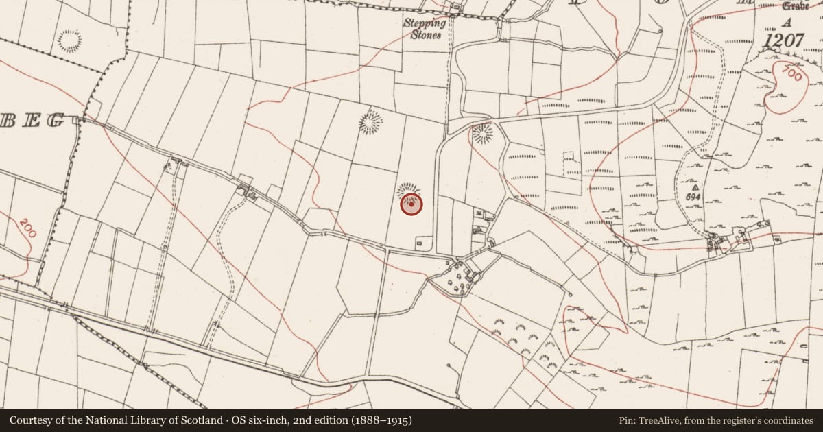 Ordnance Survey six-inch map, 2nd edition (1888–1915) covering the location of Ringfort - rath, Formoyle, County Sligo, with a pin at the register's coordinates
