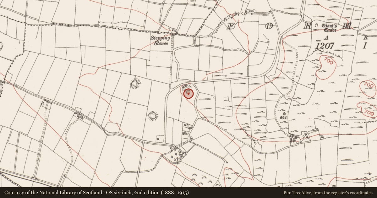 Ordnance Survey six-inch map, 2nd edition (1888–1915) covering the location of Ringfort - rath, Formoyle, County Sligo, with a pin at the register's coordinates