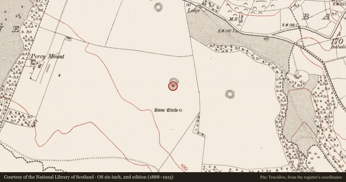 Ordnance Survey six-inch map, 2nd edition (1888–1915) covering the location of Ringfort - rath, Kiltycahill, County Sligo, with a pin at the register's coordinates