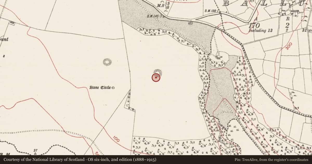 Ordnance Survey six-inch map, 2nd edition (1888–1915) covering the location of Enclosure, Kiltycahill, County Sligo, with a pin at the register's coordinates