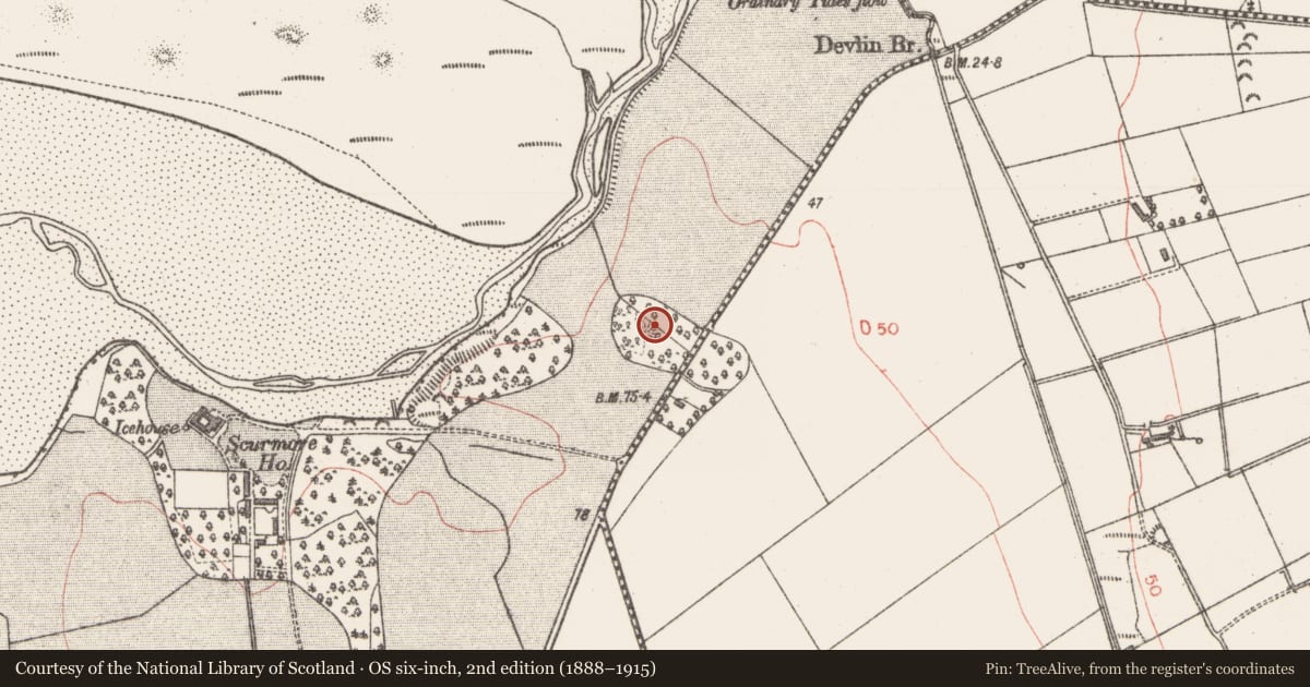Ordnance Survey six-inch map, 2nd edition (1888–1915) covering the location of Barrow - unclassified, Scurmore, County Sligo, with a pin at the register's coordinates