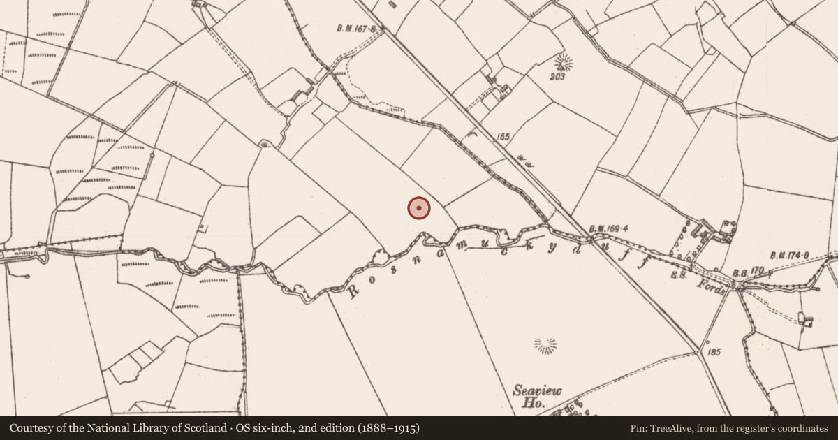 Ordnance Survey six-inch map, 2nd edition (1888–1915) covering the location of Souterrain, Frankford, County Sligo, with a pin at the register's coordinates
