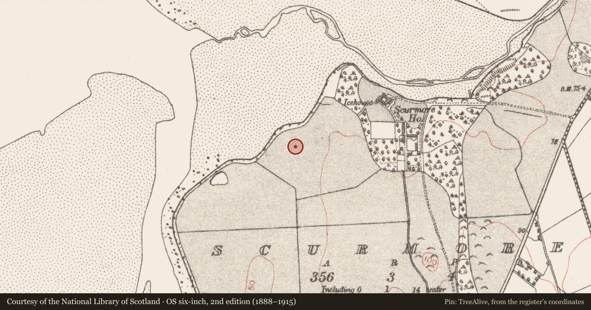 Ordnance Survey six-inch map, 2nd edition (1888–1915) covering the location of Mound, Scurmore, County Sligo, with a pin at the register's coordinates
